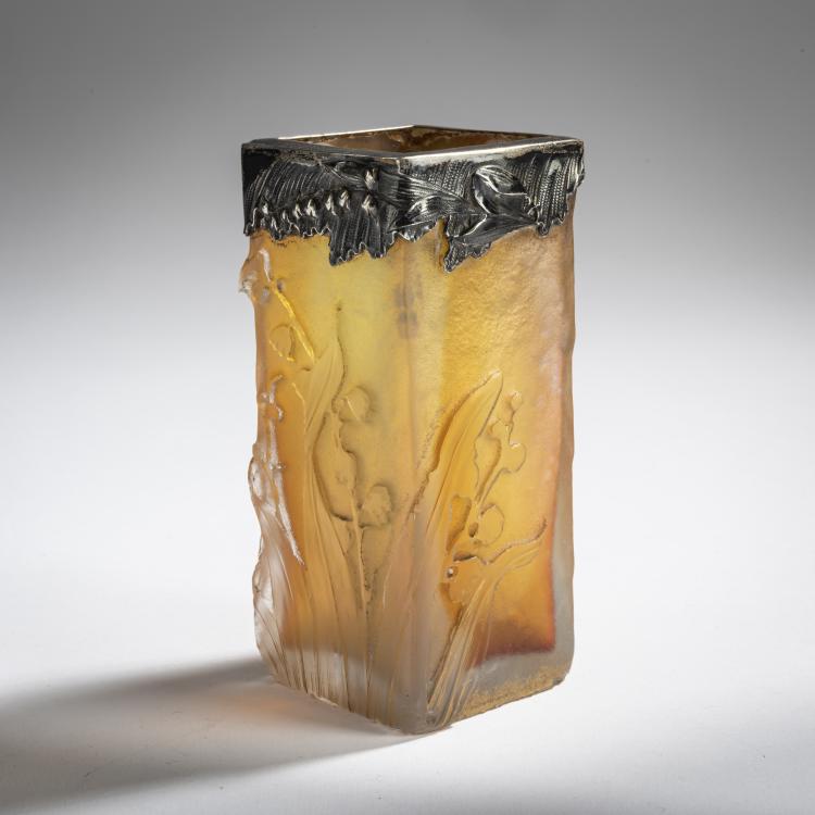 Bild 1 zu Objekt, Vase 'Muguet' mit Silbermontierung, 1893, Antonin Daum, Daum Fr&egrave;res, Nancy, 156B 92