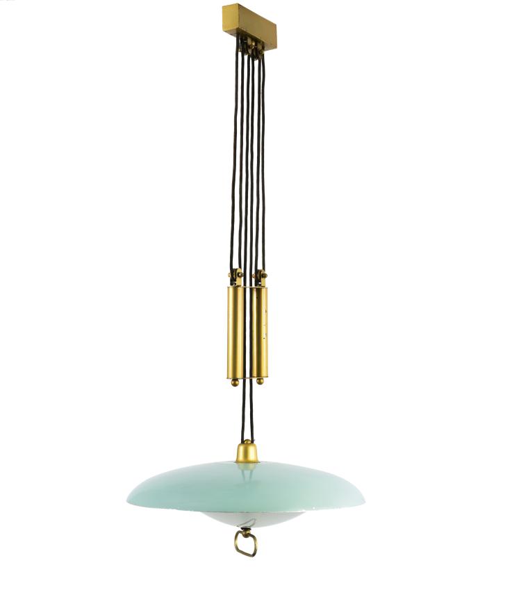 Hauptbild zu Objekt, Adjustable ceiling light, c. 1955, Stilux, Mailand (zugeschrieben), 155A 47