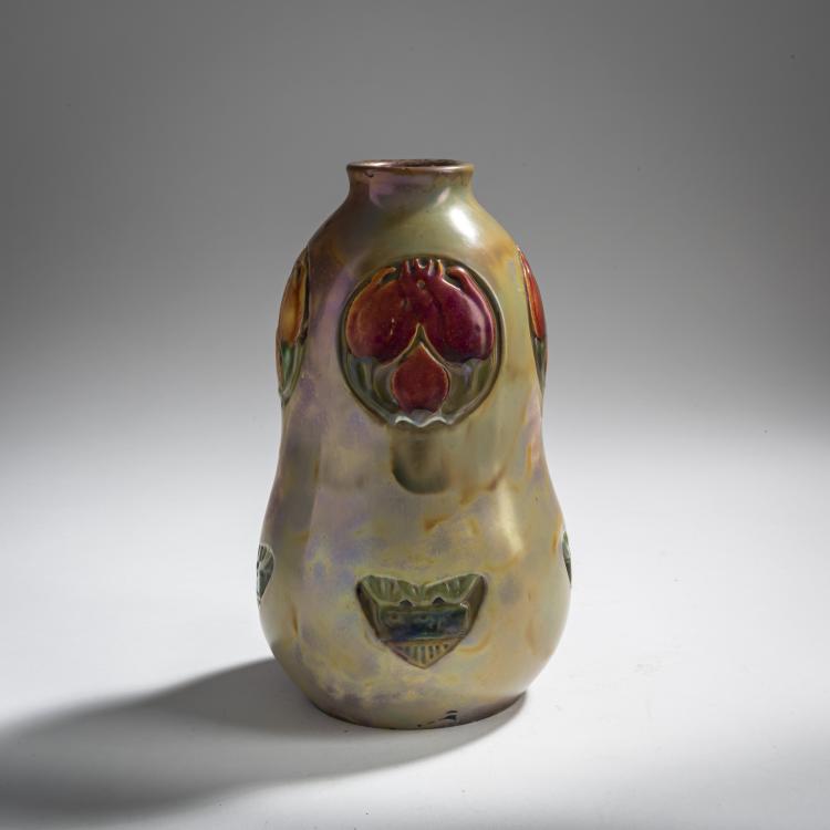 Hauptbild zu Objekt, Vase, c. 1900, Zsolnay, Vilmos, P&eacute;cs, 156C 644