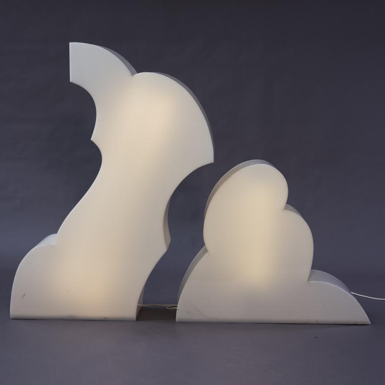 Hauptbild zu Objekt, Zwei Bodenleuchten 'Nuvola', 1966, Marcello Pietrantoni,Roberto Lucci, Stilnovo, Mailand, 155A 140