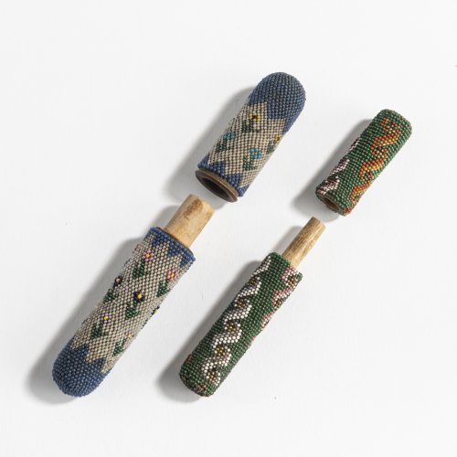 Two needle cases, 19th century