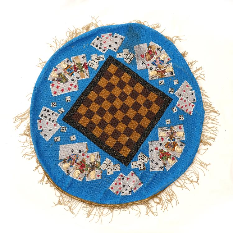 Hauptbild zu Objekt, Game table cover, 19th century, 157F 1440