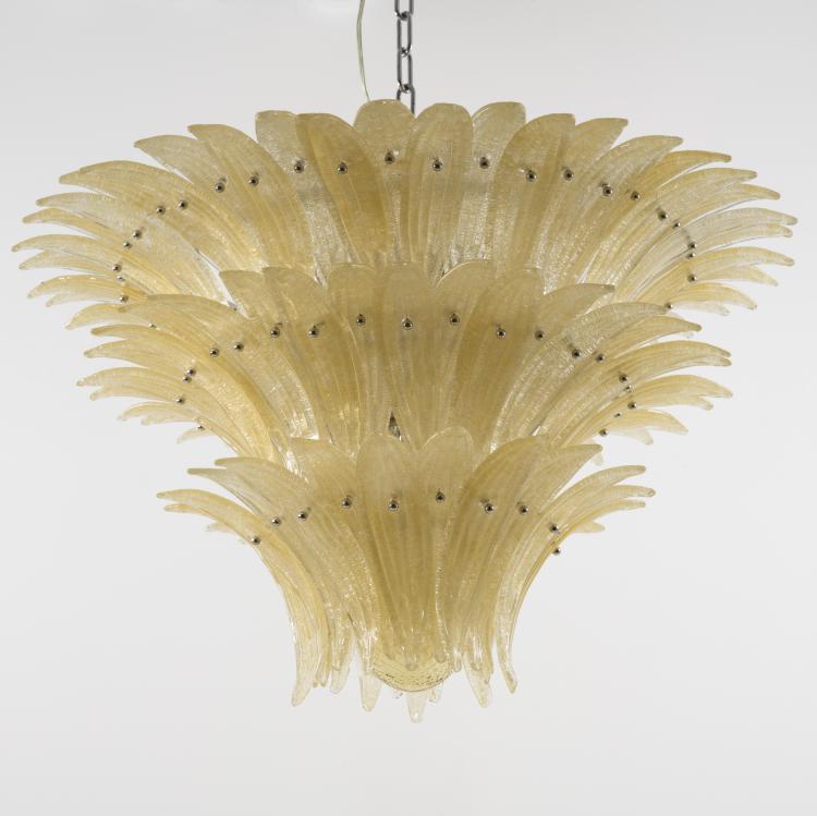 Hauptbild zu Objekt, Ceiling light, c. 1960, Venini & C., Murano (zugeschrieben), 157B 463