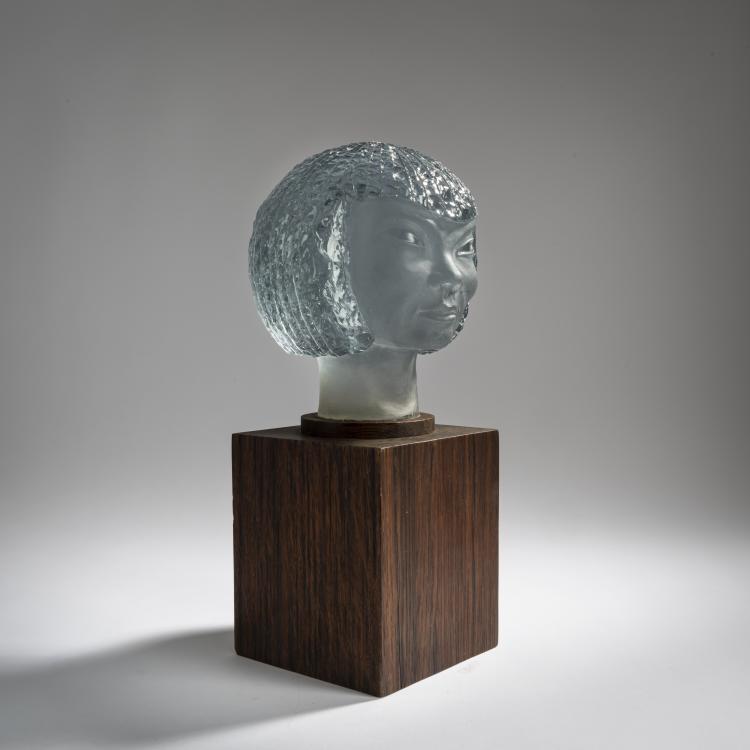 Hauptbild zu Objekt, Untitled (Inuit), 1967, Rune Strand, Glash&uuml;tte Str&ouml;mberg, Sm&aring;land, Schweden, 157C 758