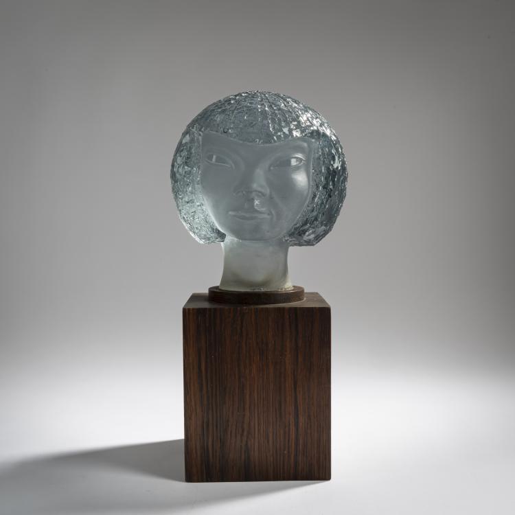 Bild 1 zu Objekt, Untitled (Inuit), 1967, Rune Strand, Glash&uuml;tte Str&ouml;mberg, Sm&aring;land, Schweden, 157C 758