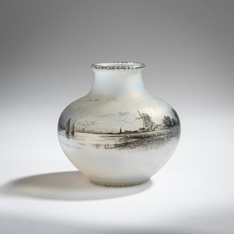 Bild 1 zu Objekt, Vase 'Paysage Delft', 1899, Antonin Daum, Daum Fr&egrave;res, Nancy, 156B 104