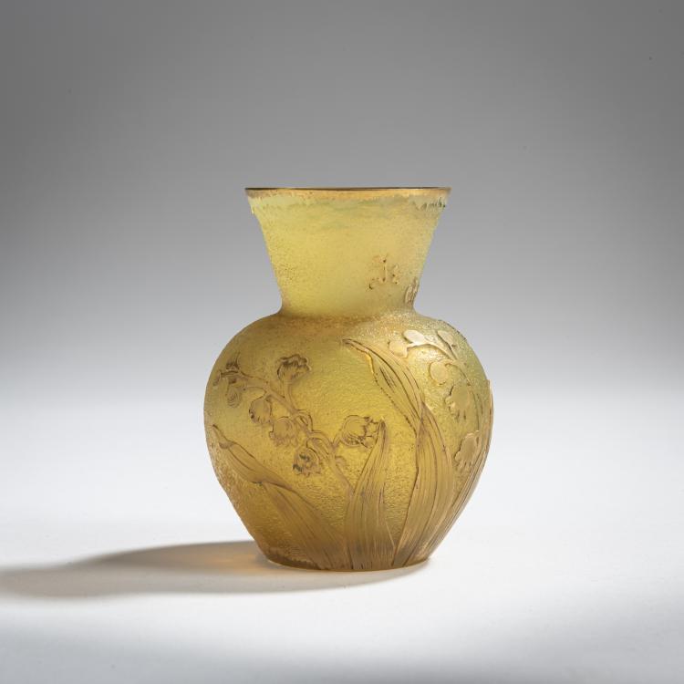 Hauptbild zu Objekt, Small 'Muguet' vase, c. 1893, Antonin Daum, Daum Fr&egrave;res, Nancy, 156B 93
