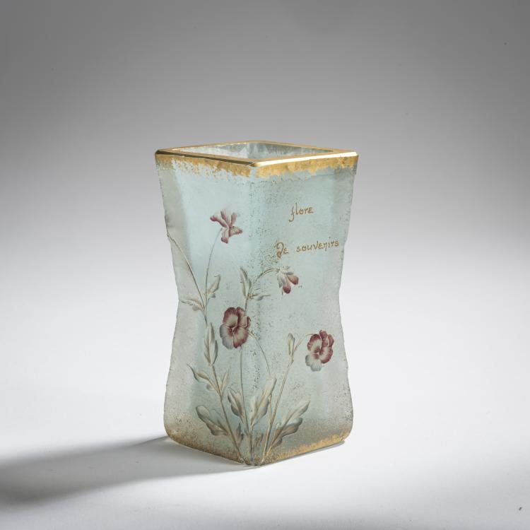 Hauptbild zu Objekt, Vase 'Flore de Souvenirs', um 1895, Antonin Daum, Daum Fr&egrave;res, Nancy, 156B 98