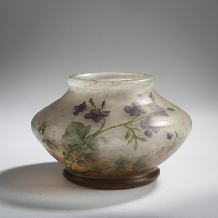 Hauptbild zu Objekt, Vase 'Fleurs de Lin', um 1905, Antonin Daum, Daum Fr&egrave;res, Nancy, 156B 121
