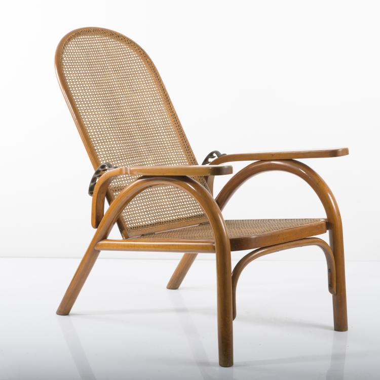 Hauptbild zu Objekt, Deck chair 'Morris', 1904, Otto Prutscher, Thonet, Wien, 156C 532