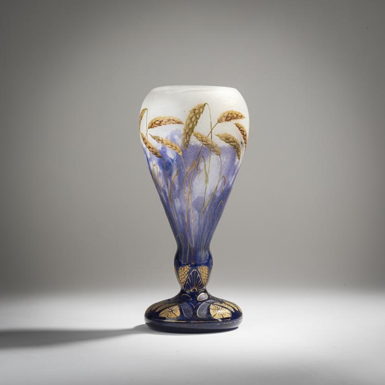Hauptbild zu Objekt, Seltene Vase 'Bl&eacute;s', um 1898, Antonin Daum, Daum Fr&egrave;res, Nancy, 156B 103