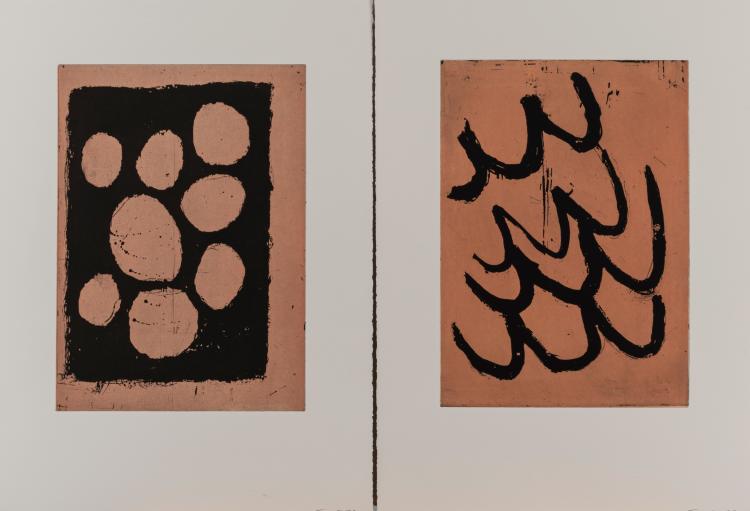 Hauptbild zu Objekt, Untitled (2 sheets of color etchings), 1993, G&uuml;nther F&ouml;rg, 157C 677