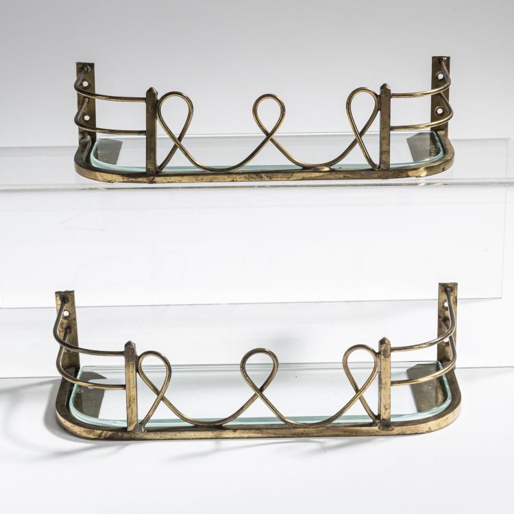 Hauptbild zu Objekt, 2 small bathroom shelves, c. 1949, Italien, 157B 395
