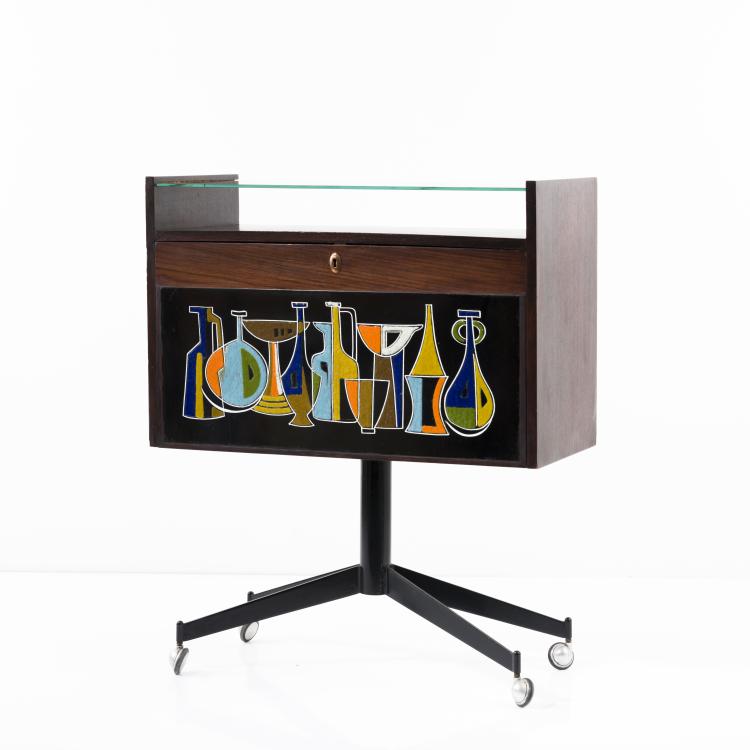 Hauptbild zu Objekt, Small dry bar on casters, 1950s, Italien, 157B 306