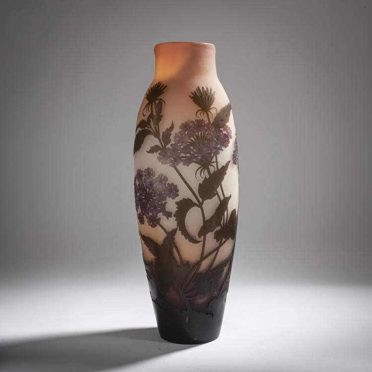 Hauptbild zu Objekt, Tall 'G&eacute;raniums' vase, 1905-08, Emile Gall&eacute;, Gall&eacute;, &Eacute;tablissements, Nancy, 156B 190