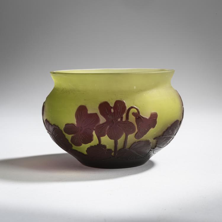 Hauptbild zu Objekt, 'Violettes' vase, 1920-36, Emile Gall&eacute;, Gall&eacute;, &Eacute;tablissements, Nancy, 156B 228