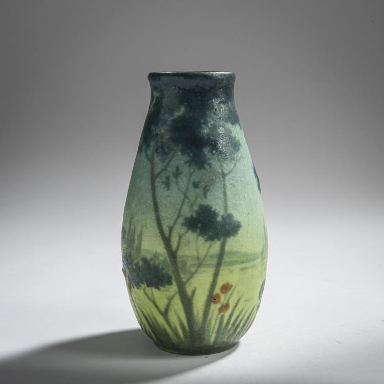 Hauptbild zu Objekt, 'Paysage' vase, c. 1925, Amalric Walter, Walter, Amalric, Nancy, 156C 638