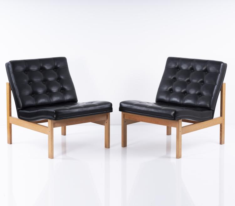 Hauptbild zu Objekt, 2 armchairs, c. 1960, Ole Gjerl&oslash;v-Knudsen,Torben Lind, France & S&oslash;n, Kopenhagen, 157B 425