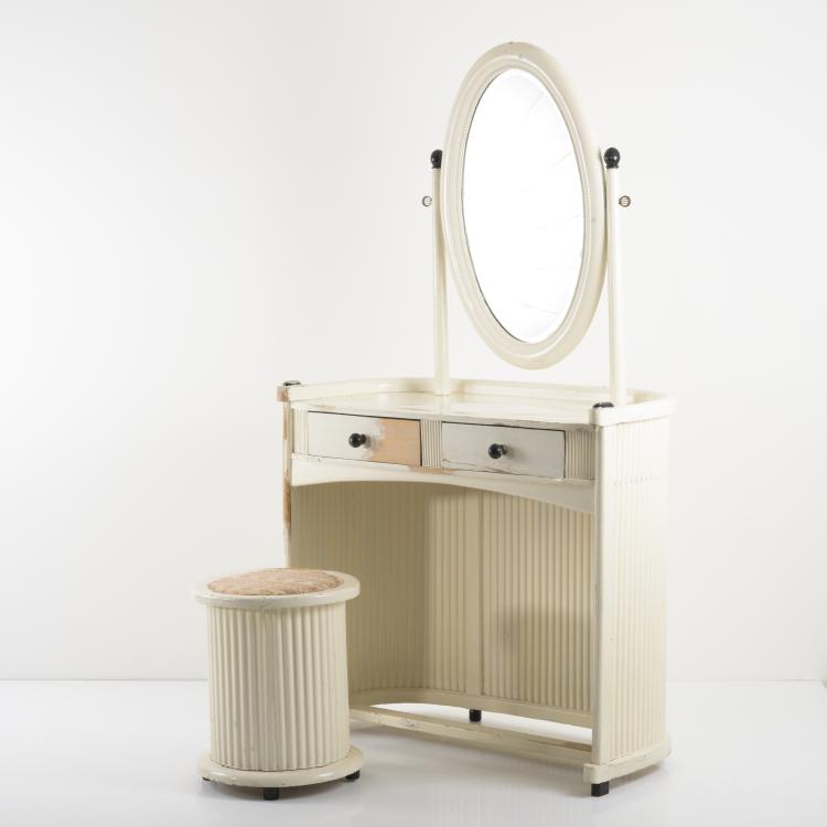 Hauptbild zu Objekt, Dressing table and stool, 1908, Hans G&uuml;nther Reinstein, Press-Stoff-M&ouml;bel-Gesellschaft, Wien oder Vereinigte M&ouml;belfabriken Germania, Bad Lauterberg, 156C 528