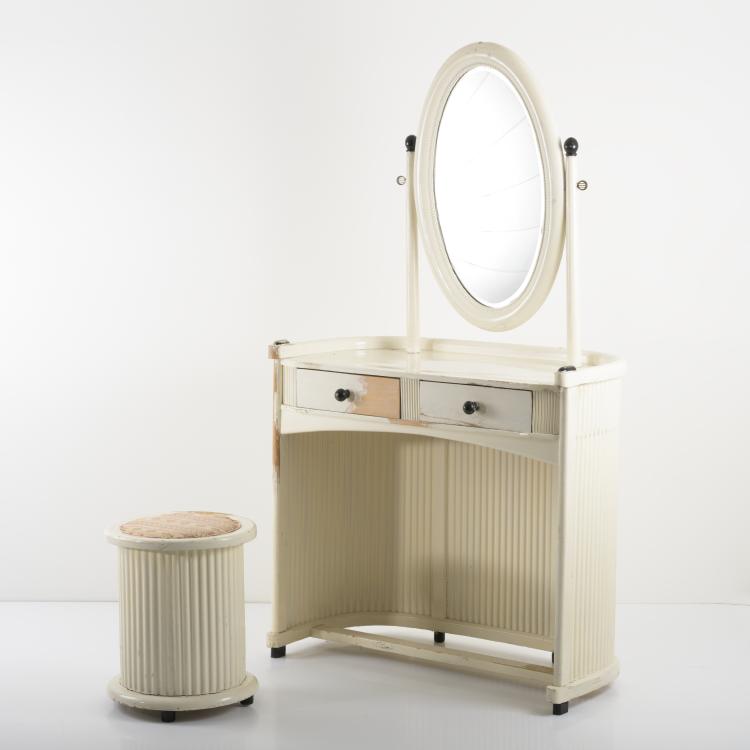 Bild 1 zu Objekt, Dressing table and stool, 1908, Hans G&uuml;nther Reinstein, Press-Stoff-M&ouml;bel-Gesellschaft, Wien oder Vereinigte M&ouml;belfabriken Germania, Bad Lauterberg, 156C 528
