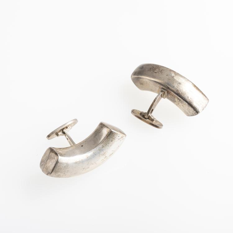 Bild 1 zu Objekt, Paar Manschettenkn&ouml;pfe, 1950er Jahre, Jensen, Georg, Kopenhagen, 157E 1067