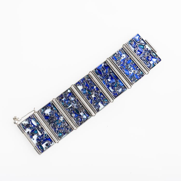 Hauptbild zu Objekt, Cloisonn&eacute;-Armband, um 1970, Deutschland, 157E 1093