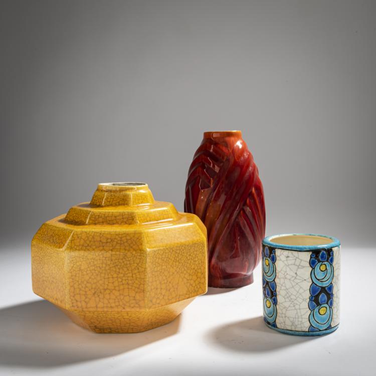 Bild 1 zu Objekt, Drei Vasen, um 1925, Boch Fr&egrave;res, La Louvi&egrave;re, 156C 587