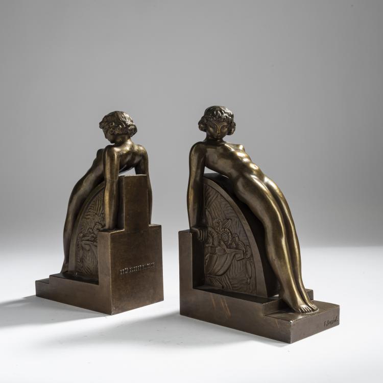 Bild 3 zu Objekt, Two bookends, c. 1930, Francois-Victor Bazin, Buisson, Albert, &Eacute;tablissements, 156C 543