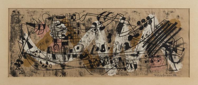 Hauptbild zu Objekt, Untitled (abstract composition), 1953, Herbert Kaufmann, 157C 693