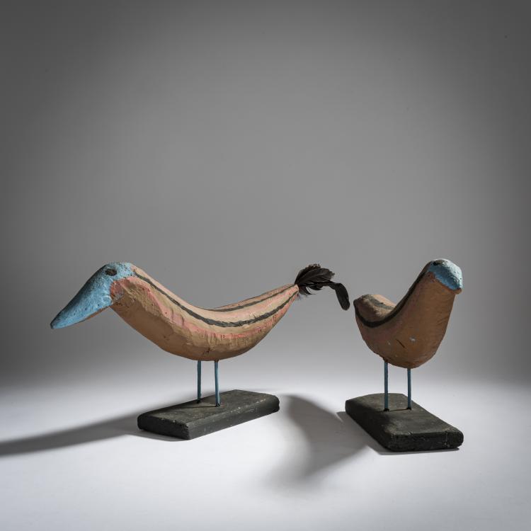 Hauptbild zu Objekt, Pair of birds (rooster and hen), 1967, Erich B&ouml;deker, 157C 657