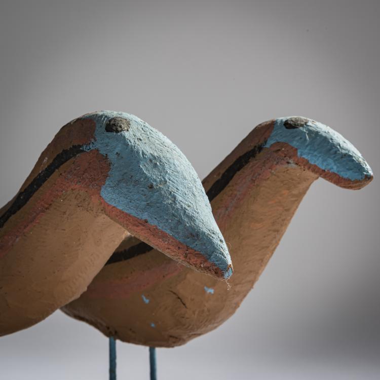 Bild 2 zu Objekt, Pair of birds (rooster and hen), 1967, Erich B&ouml;deker, 157C 657
