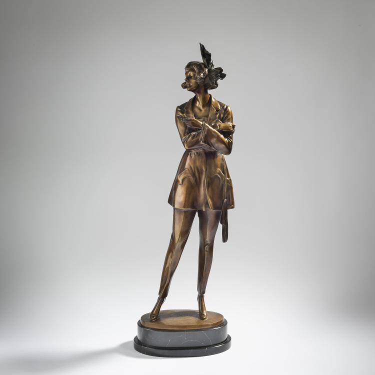 Hauptbild zu Objekt, 'Girl holding a Cigarette', c. 1925, Bruno Zach, 156C 411