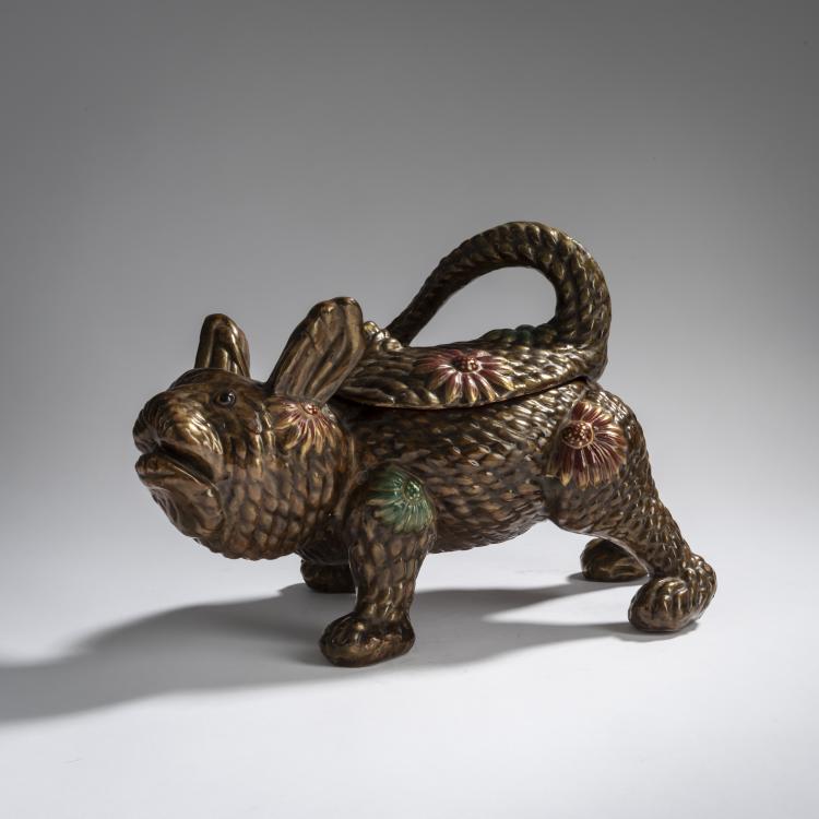 Hauptbild zu Objekt, Historistic covered bowl, c. 1870, Emile Gall&eacute;, Gall&eacute;, &Eacute;mile, Nancy, 156C 595