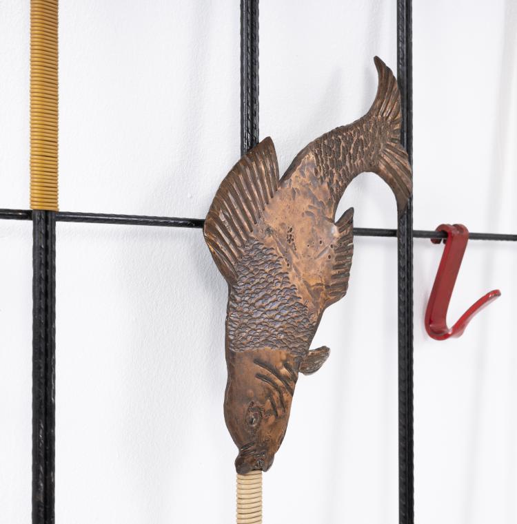 Bild 2 zu Objekt, Wandgarderobe, um 1957, Carl Aub&ouml;ck (im Stile von), 157B 327