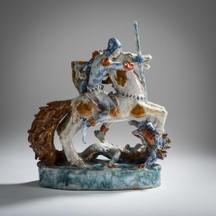 Hauptbild zu Objekt, 'Saint George', c. 1920, Dina Kuhn, 156C 585