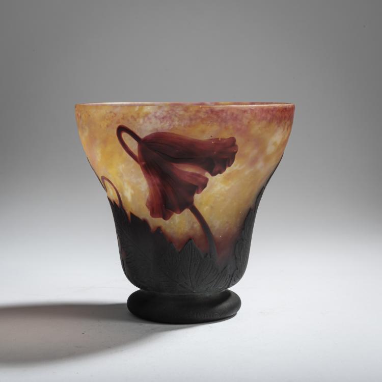 Hauptbild zu Objekt, Vase 'Pavots d'Orient', 1915-20, Antonin Daum, Daum Fr&egrave;res, Nancy, 156B 164