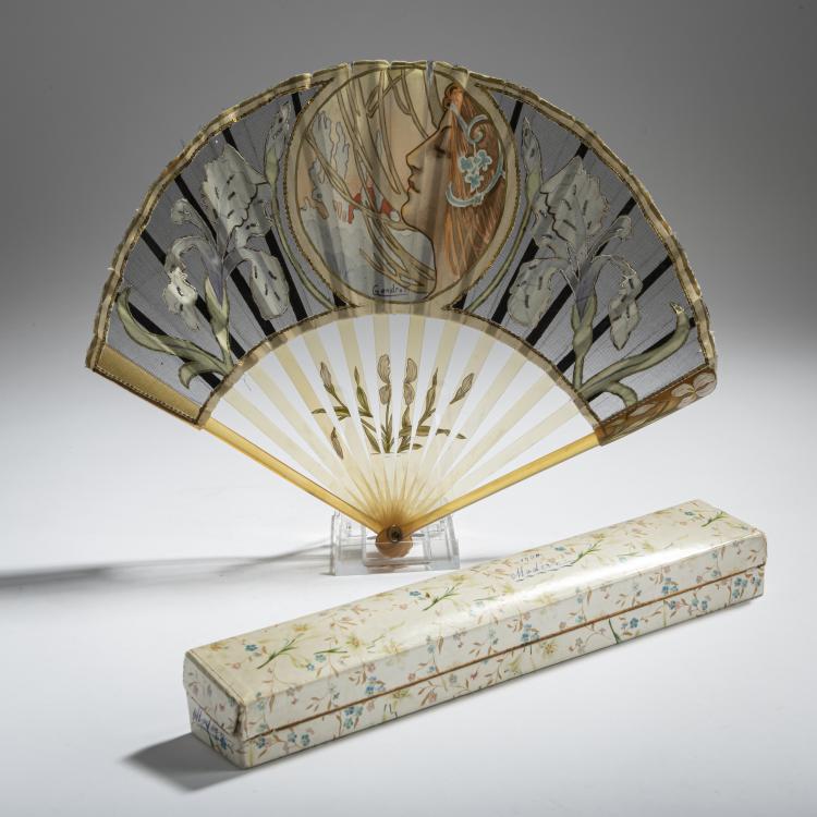 Hauptbild zu Objekt, Fan, c. 1900, F&eacute;lix Albert Gendrot, 156C 497
