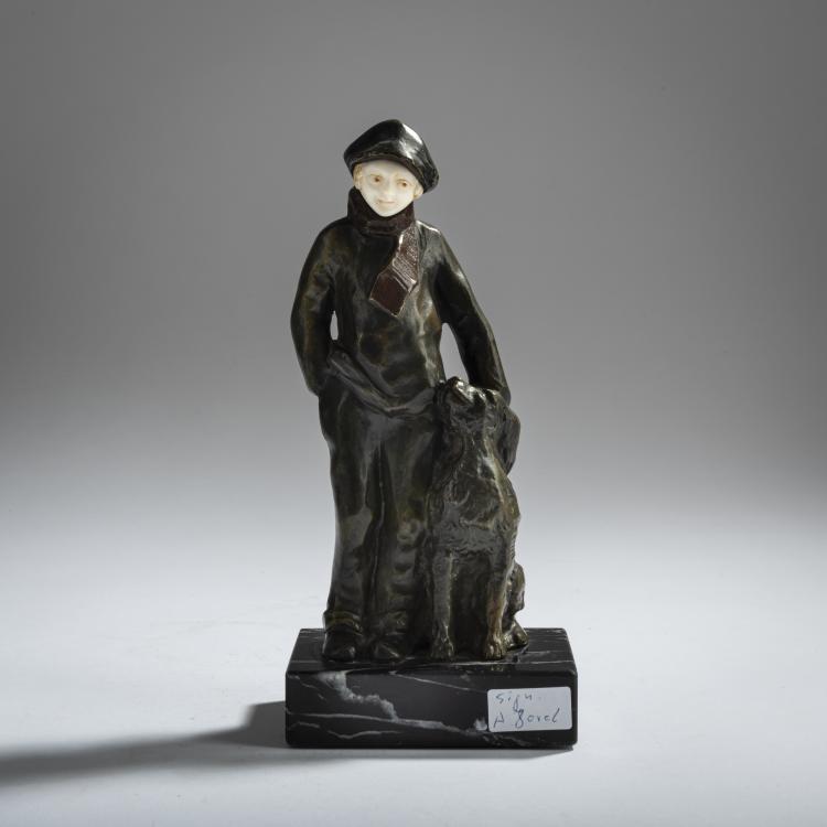 Hauptbild zu Objekt, Boy with a dog, c. 1920, Alfred Jorel, 156C 364