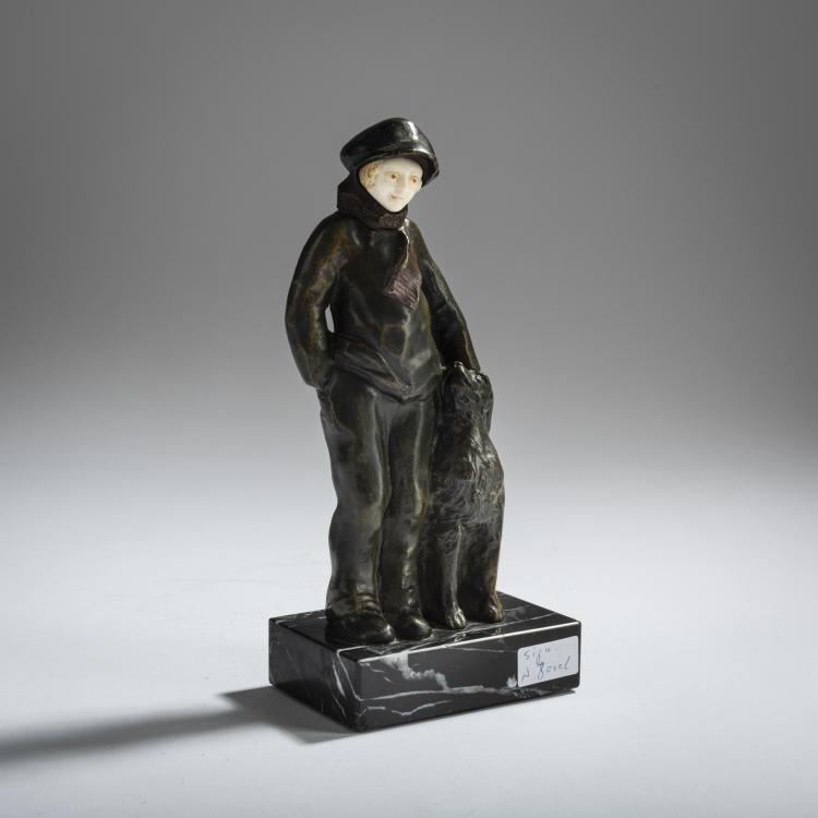 Bild 1 zu Objekt, Boy with a dog, c. 1920, Alfred Jorel, 156C 364