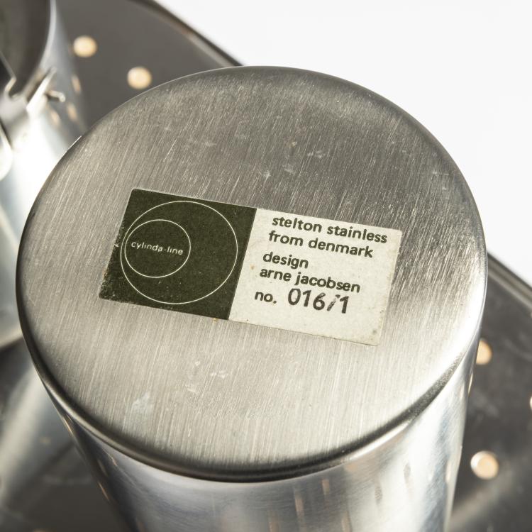 Bild 4 zu Objekt, 'Cylinda Line' ice bucket, 2 mixers with spoon and tray, 1967, Arne Jacobsen, Stelton, Gentofte, 157B 376