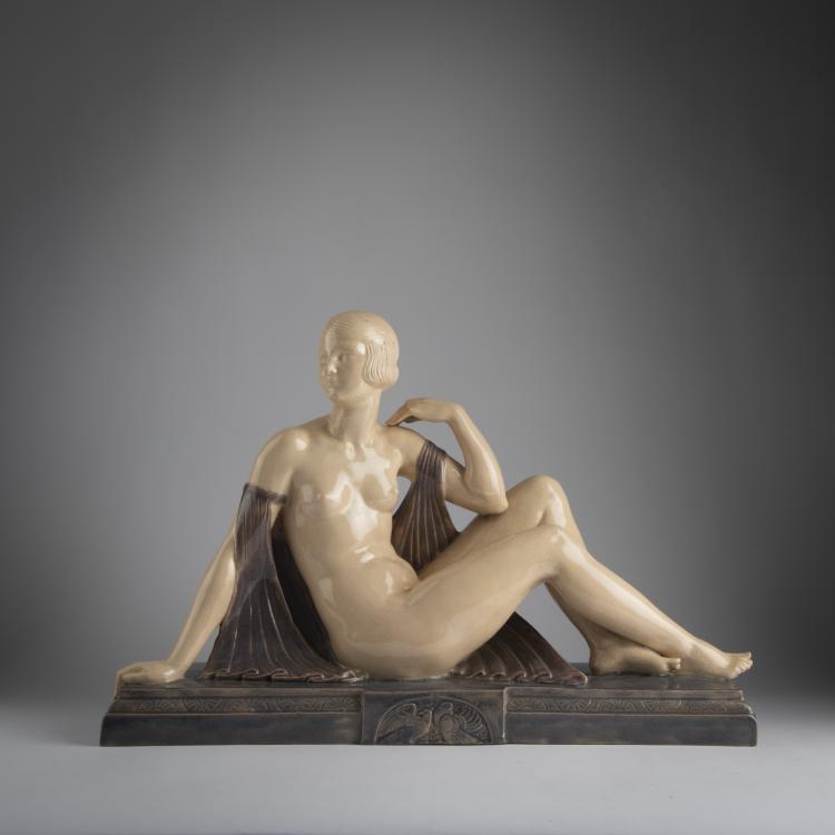 Hauptbild zu Objekt, Seated female nude, c. 1925, Jo&eacute; Descomps, 156D 791
