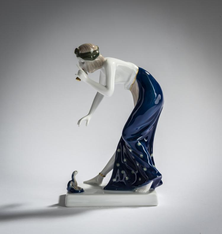 Hauptbild zu Objekt, 'Snake Charmer', 1916, Berthold Boe&szlig;, Rosenthal, Selb, 156D 757