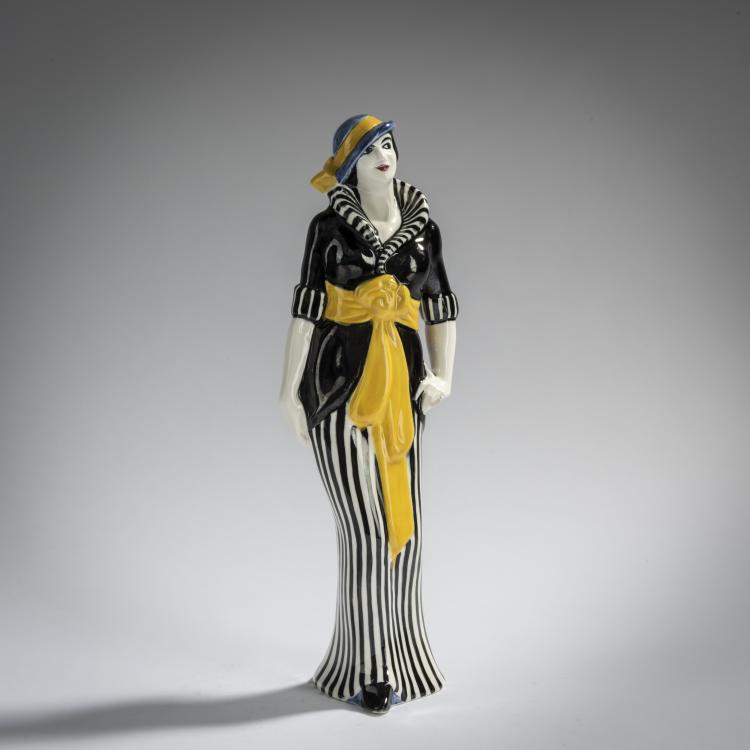 Hauptbild zu Objekt, Fashion lady, model for the German Werkbund exhibition, Cologne 1914, Annie Offterdinger, W&auml;chtersbacher Steingutfabrik, Schlierbach, 156D 790