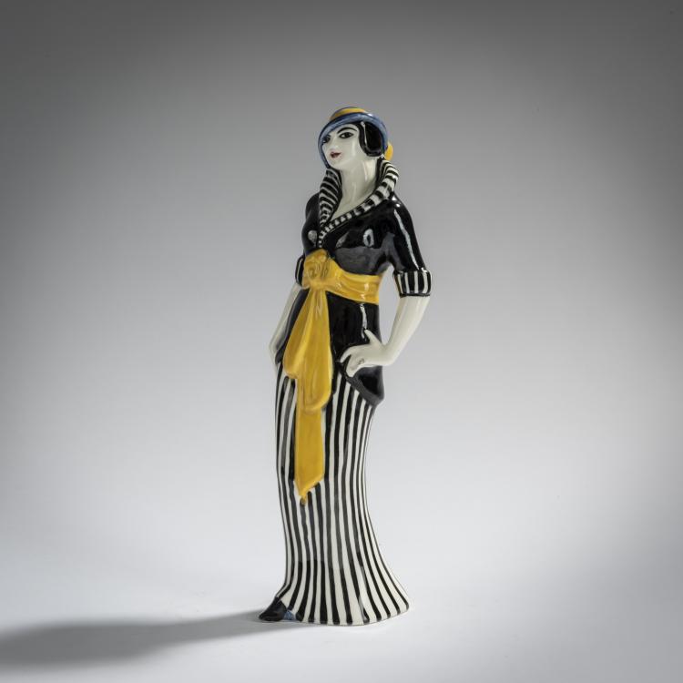 Bild 1 zu Objekt, Fashion lady, model for the German Werkbund exhibition, Cologne 1914, Annie Offterdinger, W&auml;chtersbacher Steingutfabrik, Schlierbach, 156D 790