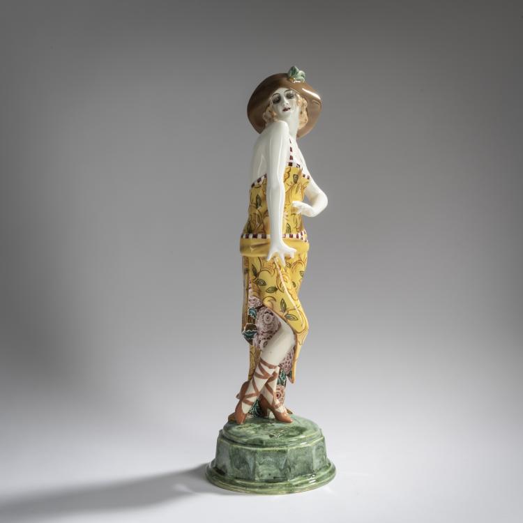 Hauptbild zu Objekt, T&auml;nzerin in Pose, um 1923, Josef Lorenzl, Goldscheider, Friedrich, Wien, 156D 812
