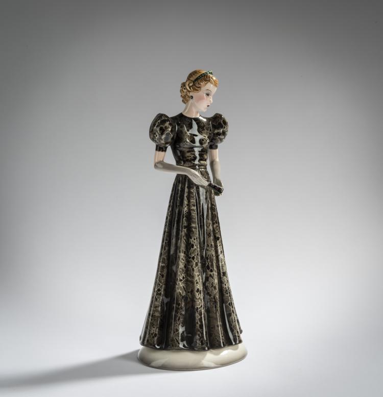 Bild 4 zu Objekt, Dame in grauem Kleid, um 1930, Stephan Dakon, Keramos, Wiener Kunst-Keramik und Porzellanmanufaktur, 156D 835