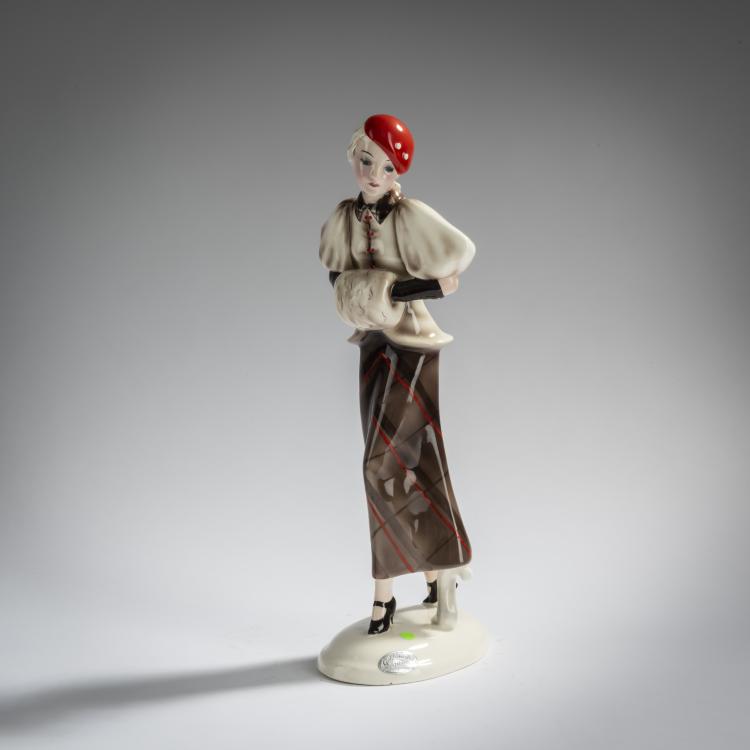 Bild 1 zu Objekt, Schreitende Dame, um 1934, Josef Lorenzl, Goldscheider, Friedrich, Wien, 156D 826