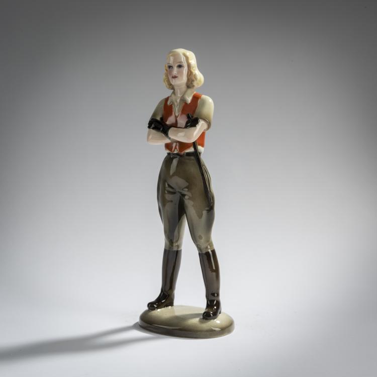 Bild 3 zu Objekt, Young woman in riding dress, c. 1930, Stephan Dakon, Keramos, Wiener Kunst-Keramik und Porzellanmanufaktur, 156D 836