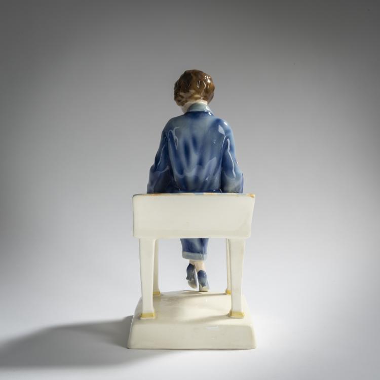 Bild 4 zu Objekt, 'Seated Lady with Two Dogs', c. 1930, Josef Lorenzl, Goldscheider, Friedrich, Wien, 156D 824