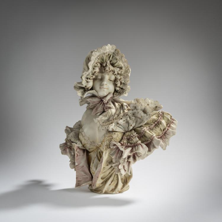 Bild 2 zu Objekt, Female bust, c. 1899, Eduard Stellmacher, Amphora-Werke Riessner, Stellmacher & Kessel, Turn-Teplitz, 156D 795